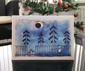 Winter Scene Christmas Card design by Izzy Perry