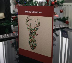 Rudolph Christmas Card by Nicola Cutts