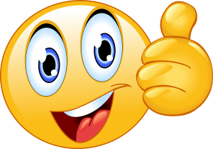 Smiley thumbs up emoji