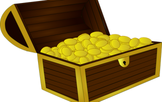 Chest of gold coins