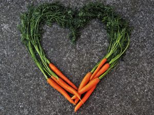 Heart made with carrots