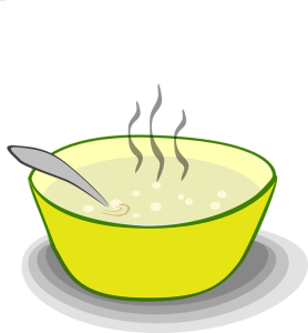 Steaming soup